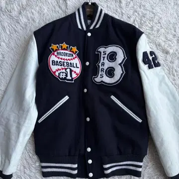 캐치볼 바시티 자켓 소매 가죽 퀼팅 안감 올 패턴 USA제