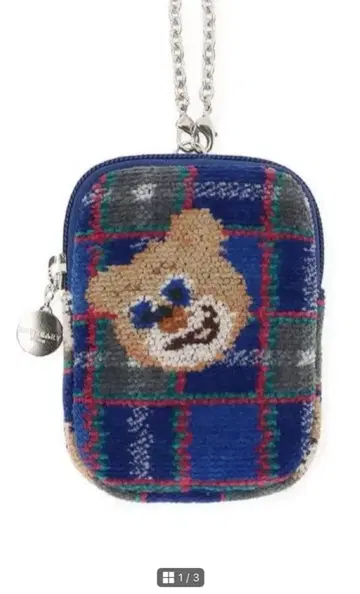 [ 미개봉 새상품 ] 페이러 고베 타탄 테디 산치카점 한정판 참 파우치