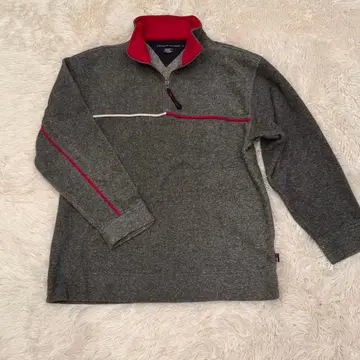 TOMMY HILFIGER 플리스 자켓 L 그레이 빨간색