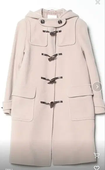 유나이티드 애로우즈 베이지 더플 코트 울