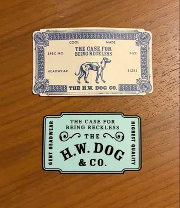 THE H.W. DOG & CO. 종이 택 & 스티커