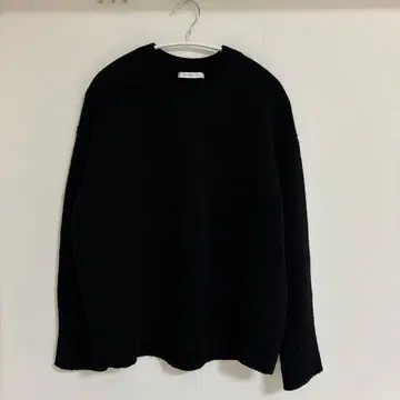 GALERIE VIE 파인 울 크루넥 풀오버 블랙 S