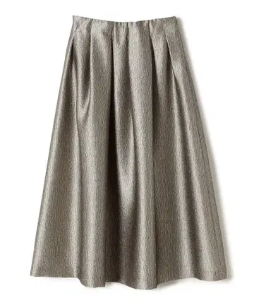 SHIPS 쉽스 라메 부처 턱 플레어 스커트