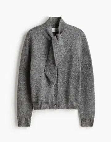 스카프 칼라 가디건