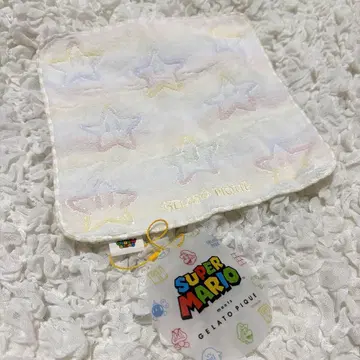 [ 새상품 ] 젤라또피케 슈퍼 마리오 스타 타월 손수건 이마바리제