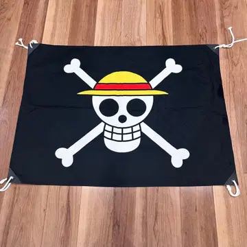 밀짚모자 해골 태피스트리 원피스