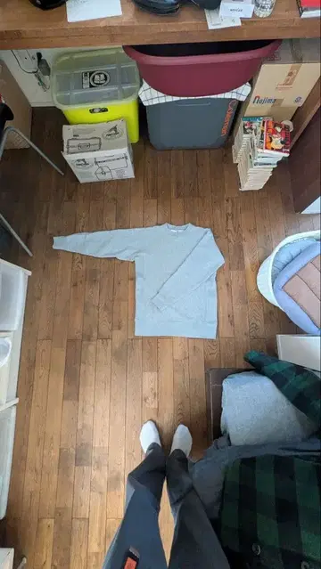 TRUSS 크루넥 스웨트 셔츠 그레이 L