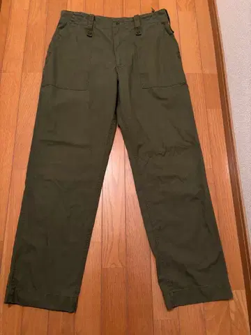 실물 영국군 카고 팬츠 베이커 팬츠 카키 빈티지