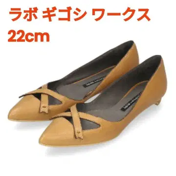 라보 키고시 웍스 스틸레토 크로스 리본 펌프스