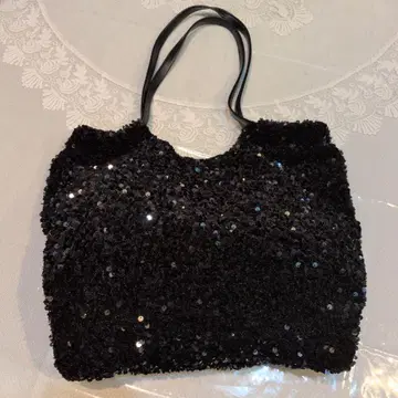 스팽글 블랙 숄더백