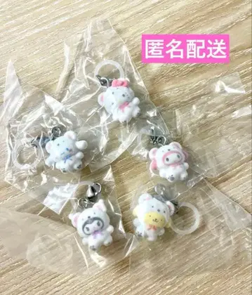 산리오 캐릭터즈 메지루시 액세서리 복슬복슬 스노우 5세트