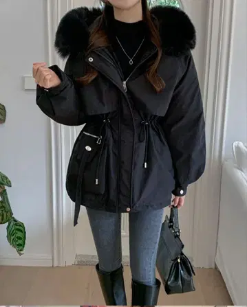 퍼 안감 후드 스트링 충전솜 점퍼