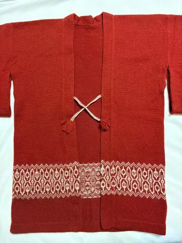 브라운 겉옷 기계 편직 핸드메이드