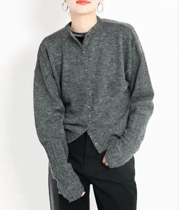 cityshop LONG SLEEVE 가디건 니트 그레이 긴팔