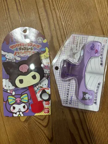 산리오 초콜릿 핸드 거울 미개봉 우칸무리 클립 쿠로미