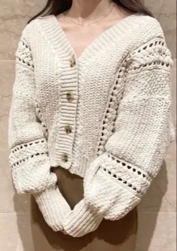 [ 새상품급 ] 스나이델 snidel 팝콘 니트 가디건