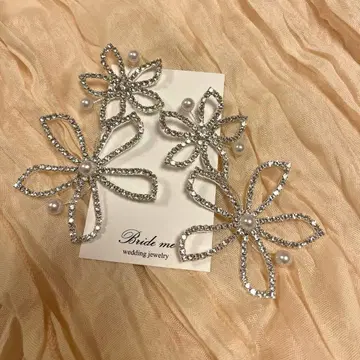 플라워 모티브 귀걸이 브라이덜 bride me 브라이드미