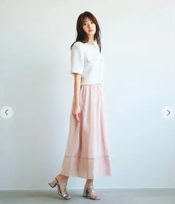 COCO DEAL 오간자 플레어 스커트