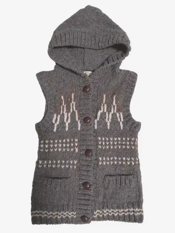 Ray BEAMS 코위찬 니트 베스트 베스트 후드