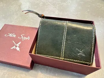 그린 가죽 지갑 3단 폴더형 컴팩트