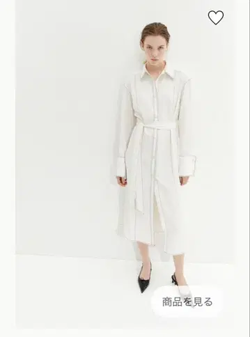 H&M 벨트 포함 셔츠 원피스
