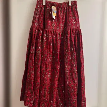 차이하네 브라이드 스커트 빨간색 미사용품