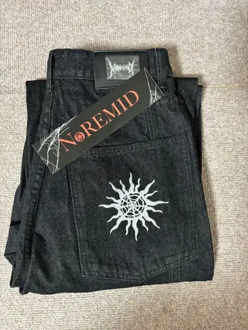 NOREMID 블랙 데님 팬츠