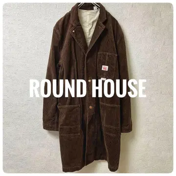 Round House 코듀로이 롱 워크 코트 브라운 남성용 42