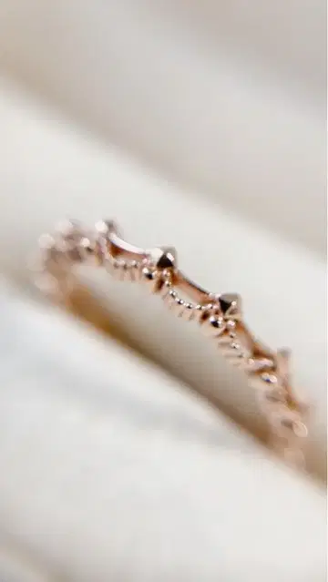 [ NOJESS ] k10PG 스캘럽 레이스 반지 11호