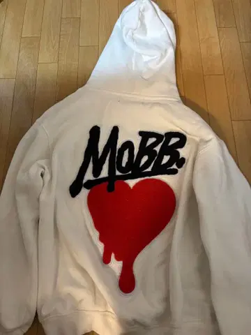 MOBB 화이트 후드티 M