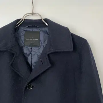 [인기] 그린 레이블 울 코트 네이비 안감 퀼팅 가공