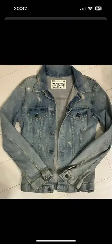 WE'RE RETRO ENGINE 라이트 블루 데님 자켓 L