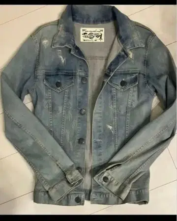 WE'RE RETRO ENGINE 라이트 블루 데님 자켓 L