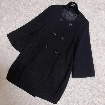 [울 100%] 그린 라벨 릴랙싱 노카라 코트 더블 38