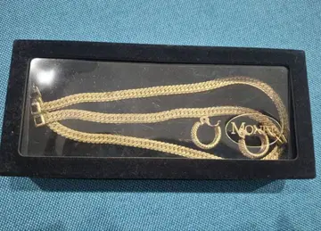 Monet 골드 컬러 체인 목걸이, 팔찌, 귀찌 3세트