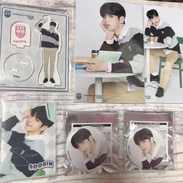 TXT 카페 수빈 아크릴 스탠드 트레이딩 카드 캔뱃지 엽서 세트