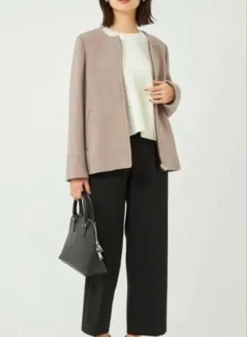 그린 라벨 릴랙싱 노카라 코트 노카라 자켓