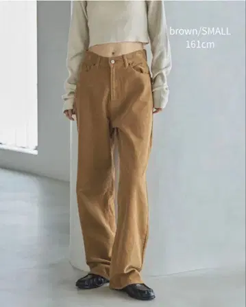 nugu feepur 코듀로이 와이드 스트레이트 팬츠 카멜