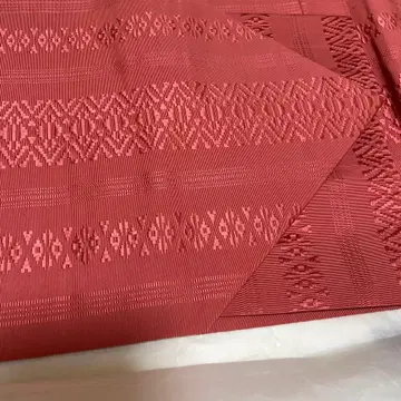 핑크 계열 기하학 패턴 나고야 오비 여름