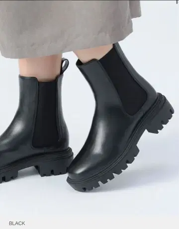 BEAMS HEART 사이드 고어 부츠 블랙 23.5cm