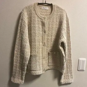 [ 북유럽, 생활 잡화점 ] 트위드 패턴 니트 자켓