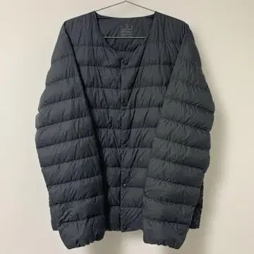 무인양품 경량 포켓터블 다운 자켓 다크 그레이 신사 XL