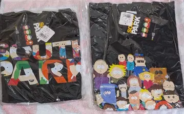 사우스 파크 캐릭터 로고 토트백 캐릭터 집합 T셔츠 최종 가격 인하