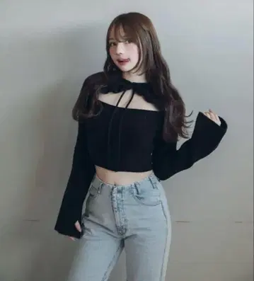 [정품] andmary Anita 리본 니트 탑