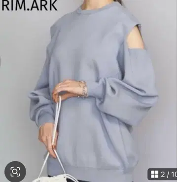 RIM.ARK 숄더 슬릿 니트 FREE SIZE 라이트 블루