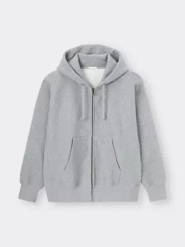 그레이 풀 집업 후드 부착 후드티 S 사이즈 드로 코드 부착