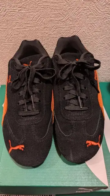 PUMA 스피도캣 23cm 블랙/오렌지 스니커즈
