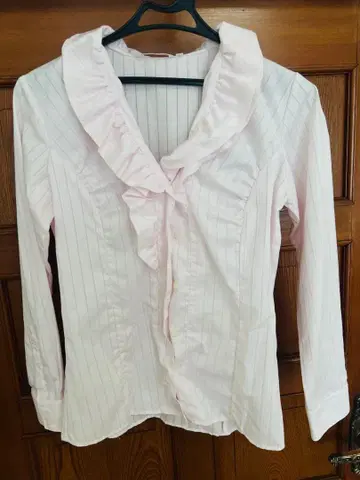 취업 셔츠 연한 pink 스트라이프