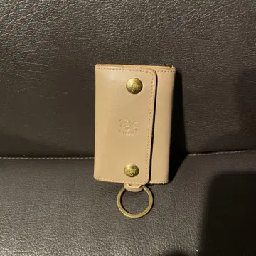 일비종떼 가죽 키케이스 베이지