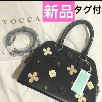 토카*택 포함 새상품 플라워 소가죽 핸드백